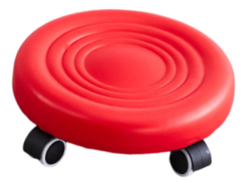 Taburete De De Baja Altura Taburetes Con Ruedas Rojo