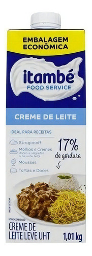 Creme De Leite 17% De Gordura 1,01kg - Itambé