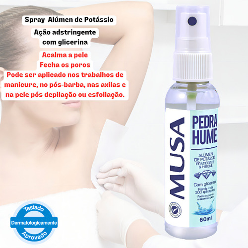 Pedra Hume Para Mãos E Pés Adstringente Com Glicerina 60ml