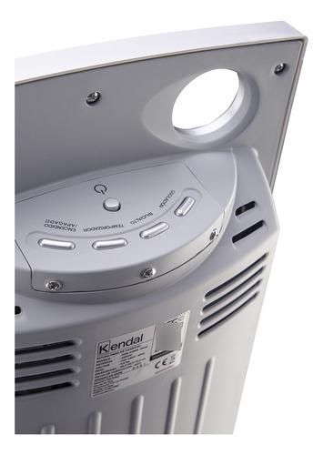 Estufa Eléctrica Fibra De Carbono Nsb 120k6 Control Remoto Gris