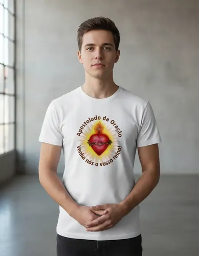 Camiseta Apostolado Da Oração Sagrado Coração Ref 5031