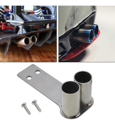 3 X 1/10 Rc Tubo De Universal Crawler Piezas De Fila Doble