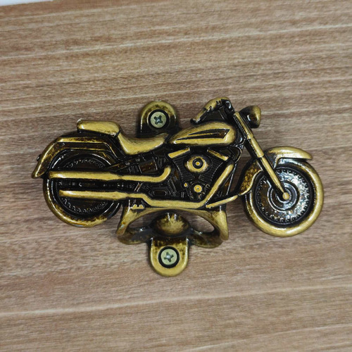 Abridor De Garrafa Parede Harley Davidson Cor Ouro Velho