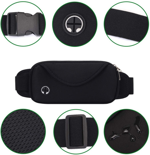 Imagen 2 de 7 de Riñonera Deportiva Elástica E Impermeable Unisex Para Correr