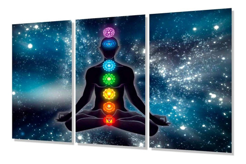 Cuadro Trip 80x120 Chakras Energia Yoga Meditacion Arte M1