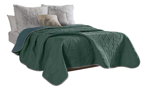 Edredón Ultraligero King Size Novo Baltico Vianney Doble Vista Azul / Verde