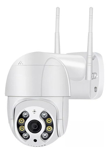 Cámara Exterior Wifi Ip Infrarroja Hd Impermeable Blanca