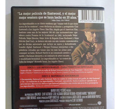 Los Imperdonables _ 2 Dvds