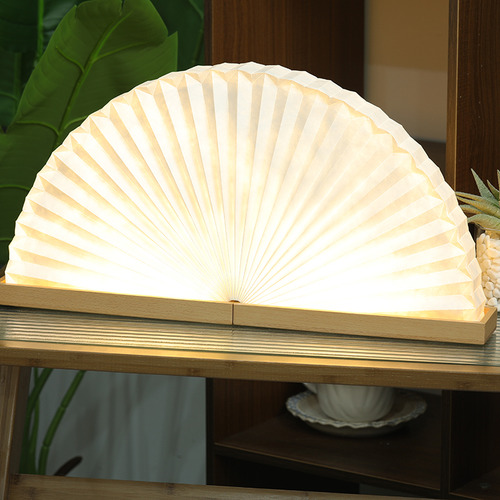 Lámpara Abanico Led Plegable ¡luz Nocturna Suave Y Diseño Único! Perfecta Para Recuerdos O Cumpleaños. Envío Hoy. #lucespararecordar