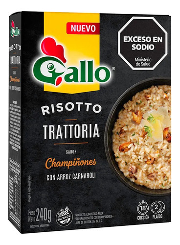 !arroz Gallo Risotto Trattoria Champiñones 240g Sin Tacc 