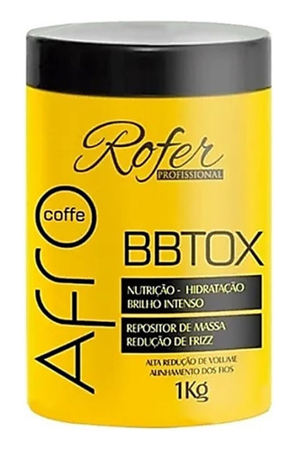 Botox Afro 1kg Rofer, Cachos Soltos, Hidratados + Brinde