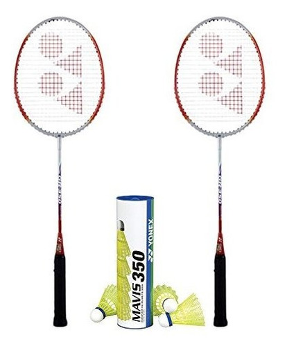 Yonex B 350 2 Raquetas M350 Ym Shuttlecock Badminton Combo S