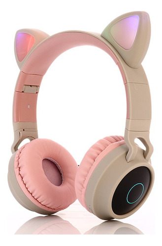 Kawaii Cat Ear Bluetooth 5.0 Auriculares Led Auriculares