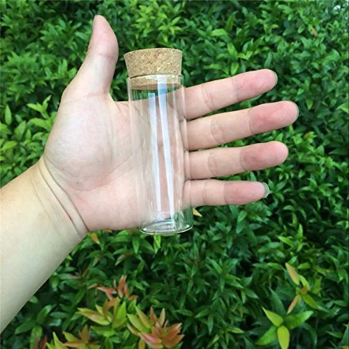 Botellas De Vidrio Vials Tarros Test Tubo Con Tapon De Corch