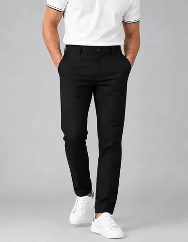 Calça Alfaiataria Masculina Social Slim Fit Esporte Fino. Preto Liso 46Por mm
