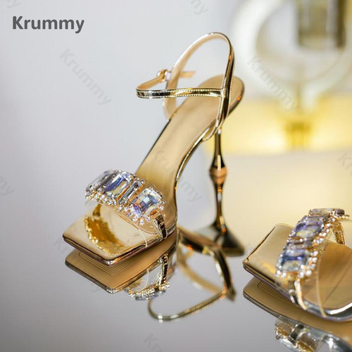 Zapatos De Tacon Cristal Transparente Para Mujer