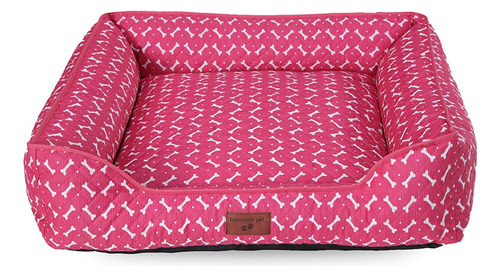 Caminha Pet 100% Impermeável 70x70 - Premium (p) Cor Rosa Desenho Patinhas