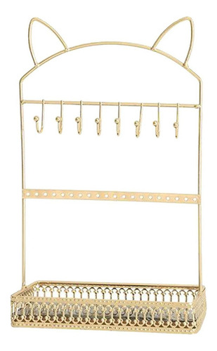 Imagen 2 de 7 de Organizador Colgante Mesa Porta Collares 3 Oro