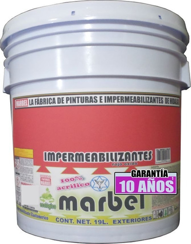 Impermeabilizante Marbel 10 Años 19 Lts