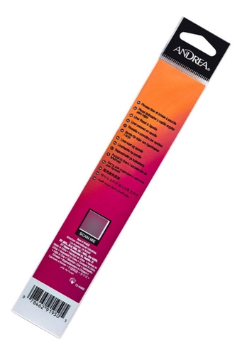 Pincel Delineador Y Cepillo Angular Ceja Fibra Carbon Andrea Color Combinado Blanco Y Negro