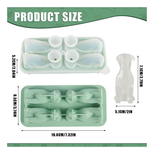 Labrador Dog Ice Cube Cube Cube, Silicone En Forma De Perro