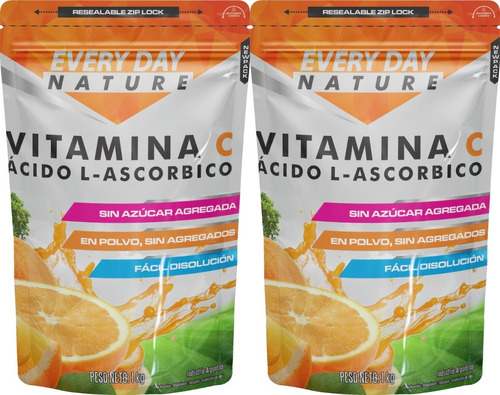 Vitamina C Acido Ascorbico 2 Kg Pura Edn Everyday Premium