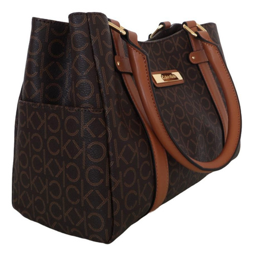 Bolsa Satchel Calvin Klein Cafe Casual Elegante