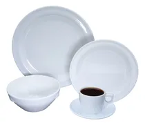 Comprar Vajilla Redonda De 30 Pzs De Melamina 6 Personas Blanco Vajilla Redonda Con Taza Para Cafe