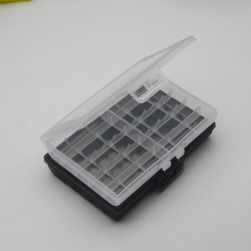 Para 2 Caja De Almacenamiento De Baterías De 2 A 4 2 Piezas