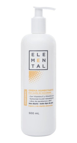 Crema Elemental Corporal Aceite Macadamia X 500ml