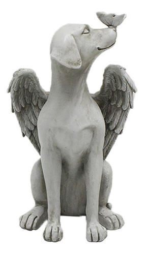 Li Estatua De Ángel Conmemorativa For Mascotas, Perro Con