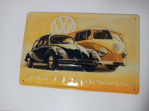 7k Volkswagen Afiche Metalico Aleman Coleccion Vintage