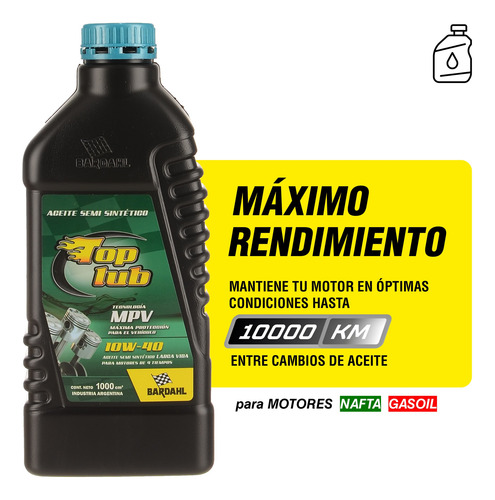 Aceite Semisintético 10w40 Bardahl 4l X 4 Unidades