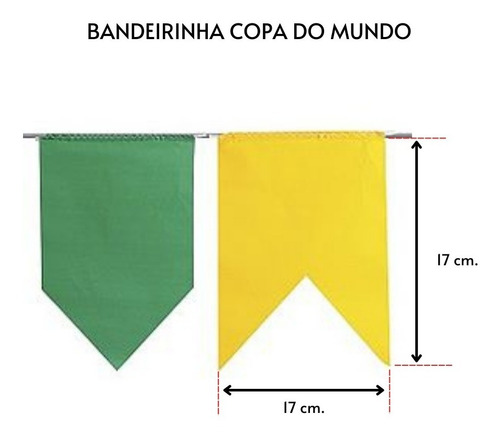 Bandeirinha Copa Do Mundo Papel De Seda Com 10 Metros