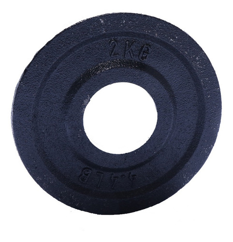Anilha Olimpica Fracionada De Ferro Cross 2kg Cor Preto