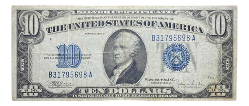 Billete 10 Dólares Estados Unidos 1934 C Pick 415 C Silver
