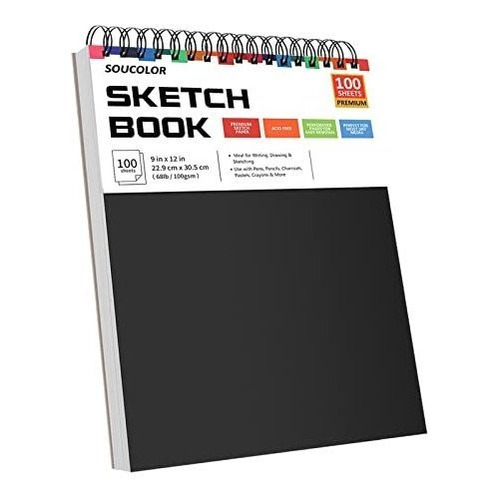 Sketchbook 9x12 100gm2 Cuaderno De Dibujo Espiralado 100h