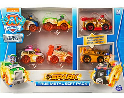 Paw Patrol, True Metal Spark Gift Pack Of 6 Collectible