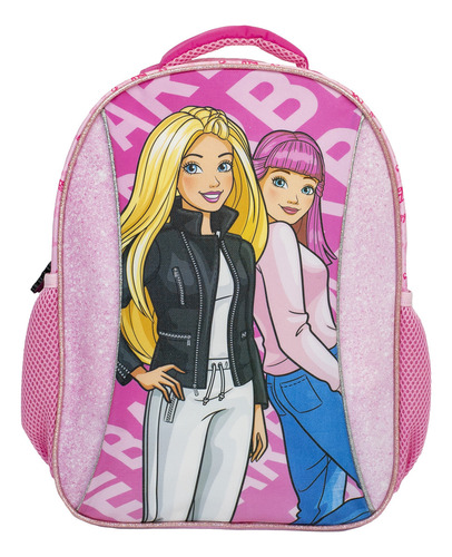 Mochila Escolar Barbie Para Niñas Color Rosa chicle