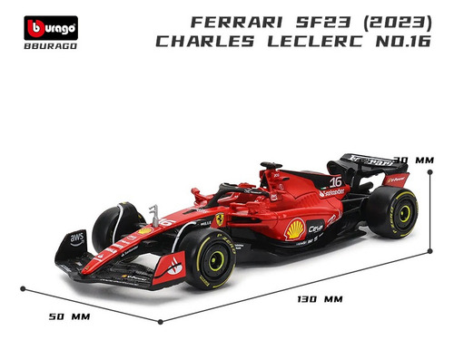 Bburago Ferrari Sf23 #16 F1 Charles Leclerc 2023 Fia 1/43