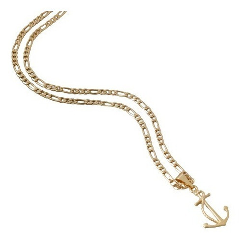 Imagen 1 de 4 de Cadena 3*1 Cartier 2mm 45cms + Dije Oro Laminado 18k