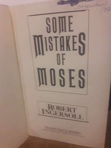 Imagem 2 de 4 de Ingersoll - Some Mistakes Of Moses