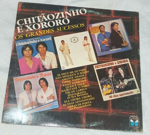 Lp Vinil Chitãozinho E Xororó Os Grandes Sucessos