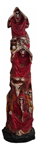 Santa Muerte 3 Virtudes En Resina Ritualizada 56 Cm 