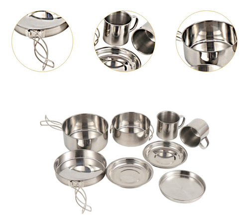 Juego De 8 Piezas De Utensilios De Cocina Para Acampar,