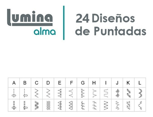 Maquina Coser Multifuncion Lumina Alma 24 Diseños