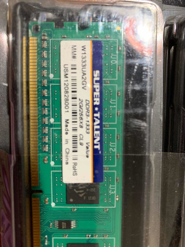 Memoria Súper Talent Ddr3 1333 2gb Cada Una