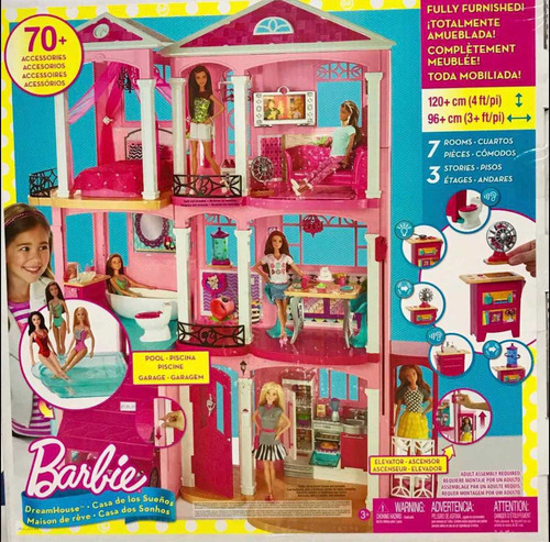 Casa da Barbie de 3 Andares com Garagem e Piscina Novo Mattel | Brinquedo  Mattel Nunca Usado 28713248 | enjoei