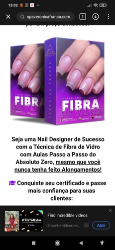 Imagem 1 de 1 de Curso Para Unha De Vidro