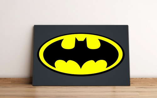 Cuadro Decorativo Batman Símbolo 86x56 Fotografía Moderno